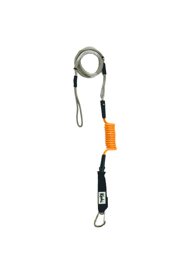 INVIZ Leash - Hybrid designed for Downwind Foiling (Carabiner for Belt / Harness)