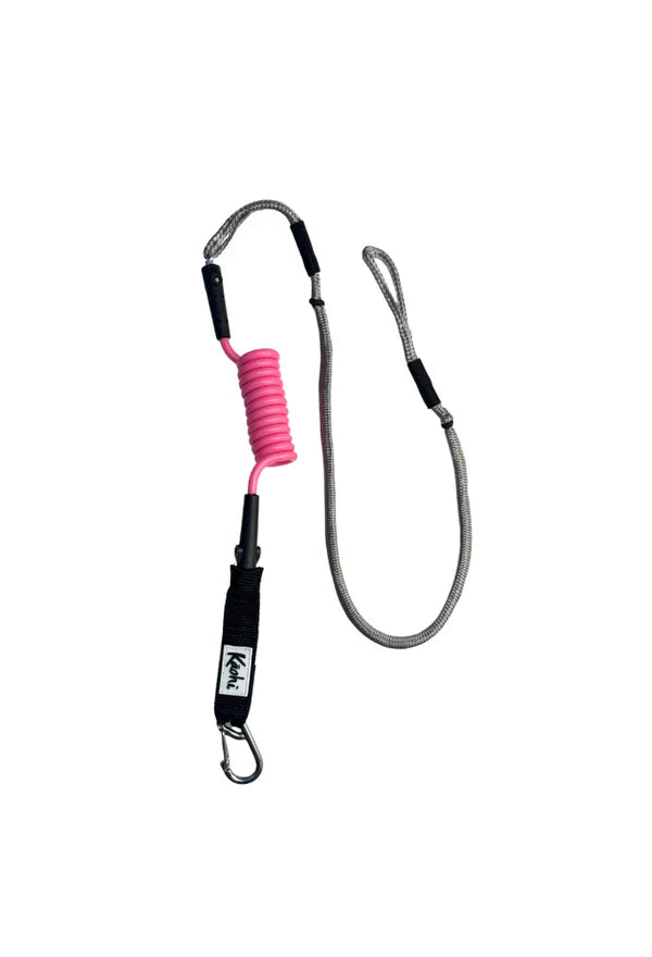 INVIZ Leash - Hybrid designed for Downwind Foiling (Carabiner for Belt / Harness)