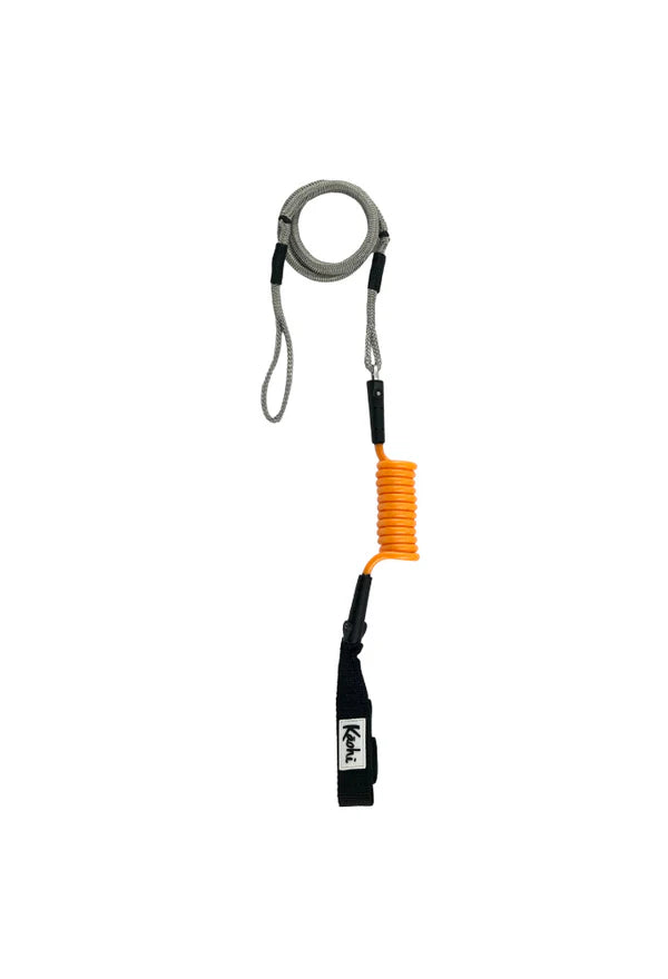 INVIZ Leash - Hybrid designed for Downwind Foiling (Soft Hook and Loop for Belt / Harness)