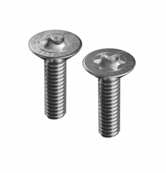 F-One Titan 2 Tapered Head Screws m8 - 25mm Titanium Set of 2
